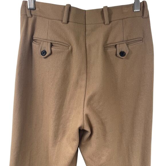 Billy Reid Brown Wide Leg Wool Flat Front Dress Pants Women Sz 6 / 28"x30" FLAW - Picture 6 of 7